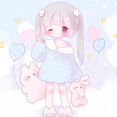 漫画小女孩图片可爱呆萌头像
