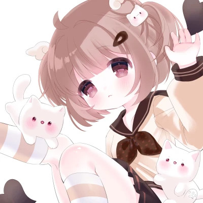 漫画小女孩图片可爱呆萌头像