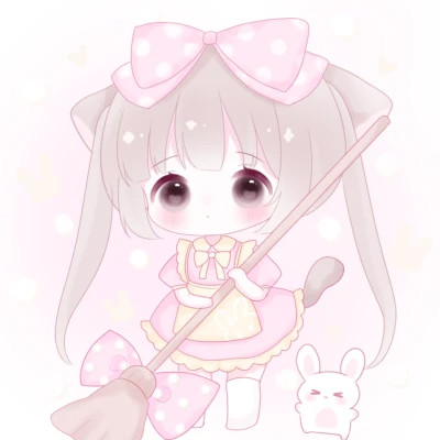 可爱的卡通头像女生呆萌