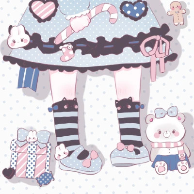 可爱的卡通头像女生呆萌