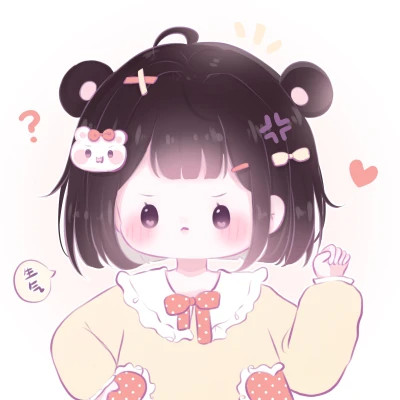 可爱的卡通头像女生呆萌