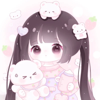 可爱的卡通头像女生呆萌