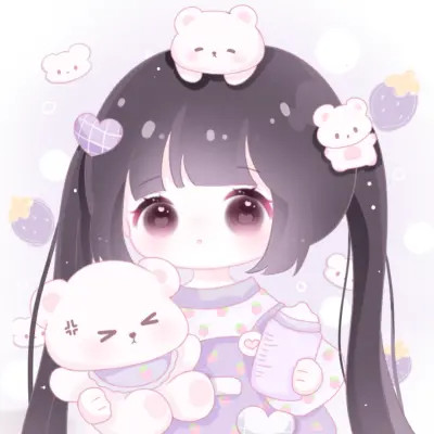 可爱的卡通头像女生呆萌