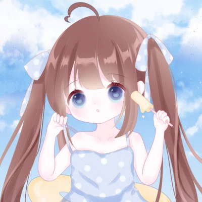 可爱的卡通头像女生呆萌