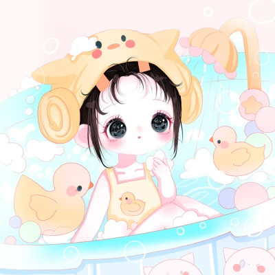 可爱的卡通头像女生呆萌