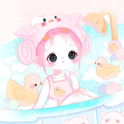 可爱的卡通头像女生呆萌