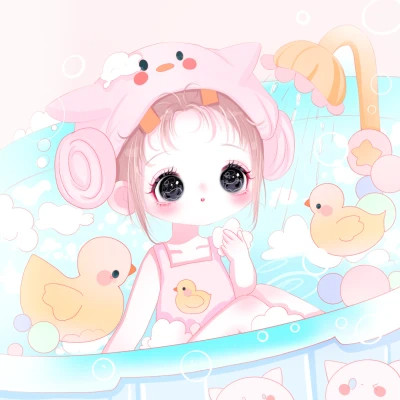 可爱的卡通头像女生呆萌