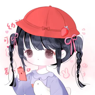可爱的卡通头像女生呆萌