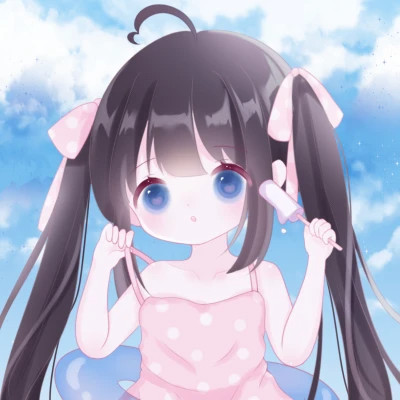 可爱的卡通头像女生呆萌