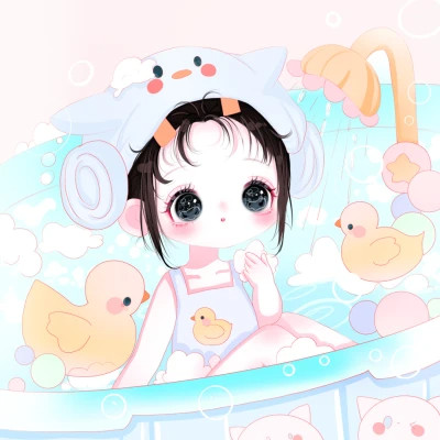 可爱的卡通头像女生呆萌