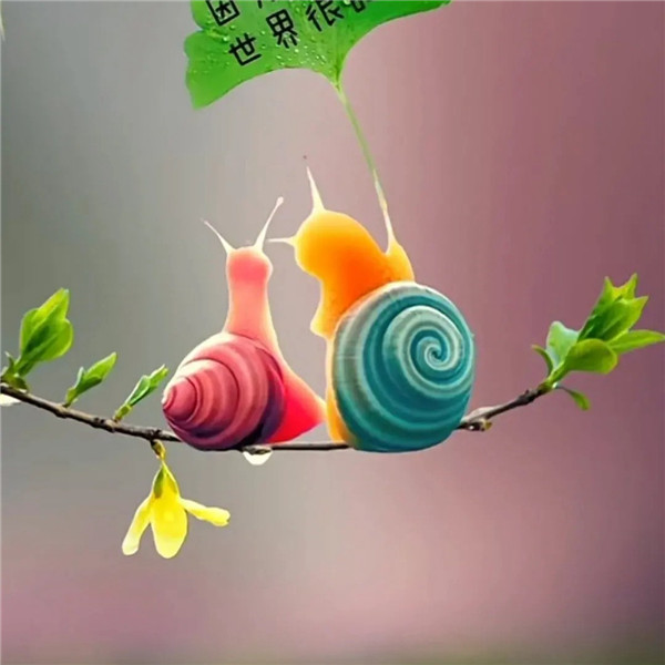 可爱治愈蜗牛头像图片