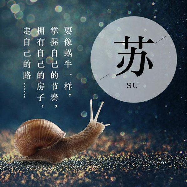 蜗牛励志正能量姓氏头像图片