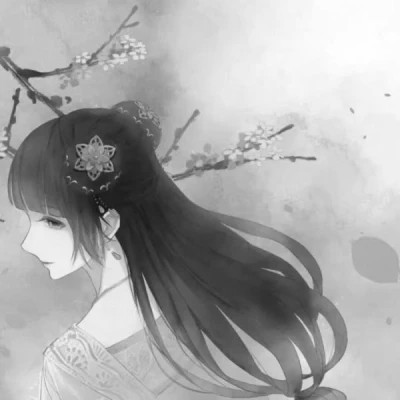 古风情侣头像黑白侠客高清图片