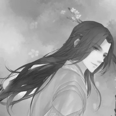 古风情侣头像黑白侠客高清图片