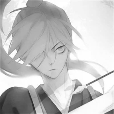 古风情侣头像黑白侠客高清图片