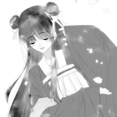 古风情侣头像黑白侠客高清图片