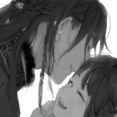 古风情侣头像黑白侠客高清图片