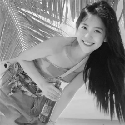 微信黑白头像专用女真人