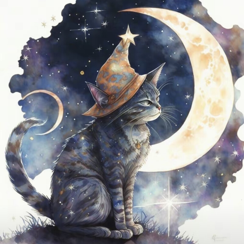超酷魔法猫头像图片