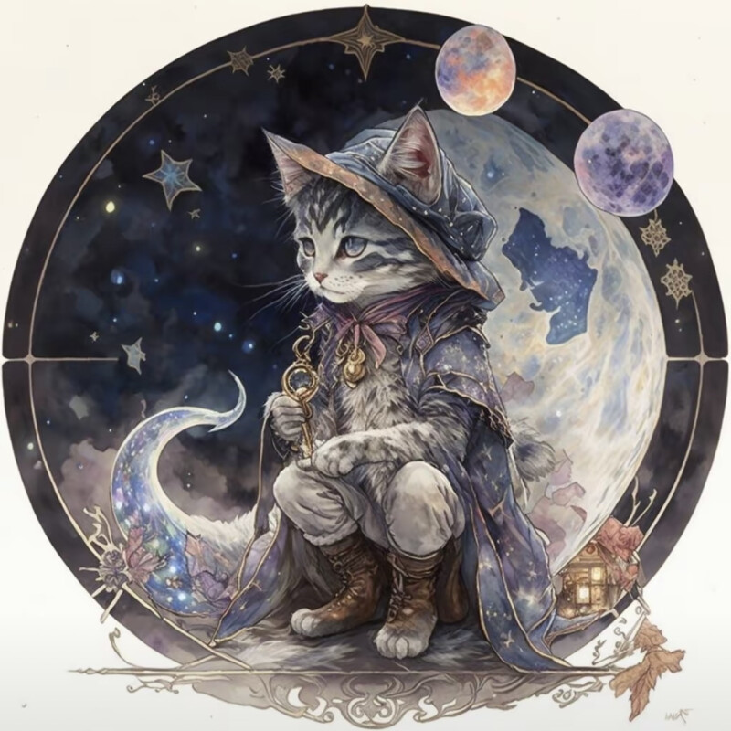 超酷魔法猫头像图片