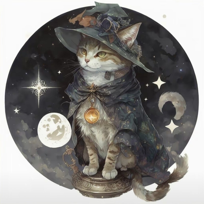 超酷魔法猫头像图片