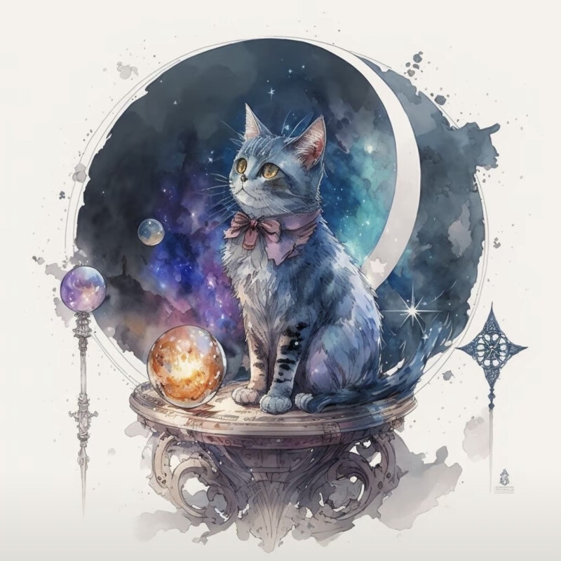 超酷魔法猫头像图片