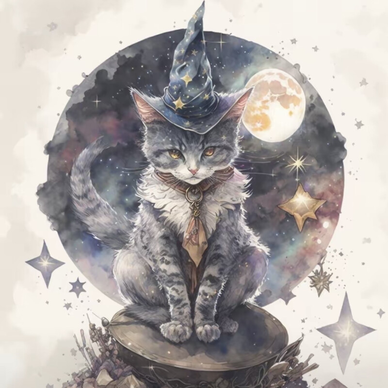 超酷魔法猫头像图片