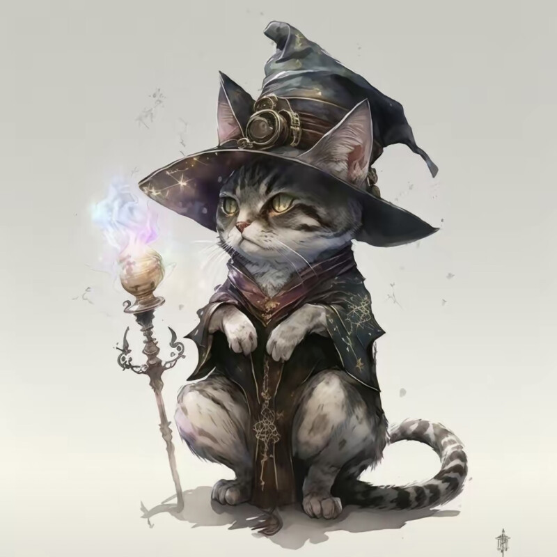 超酷魔法猫头像图片