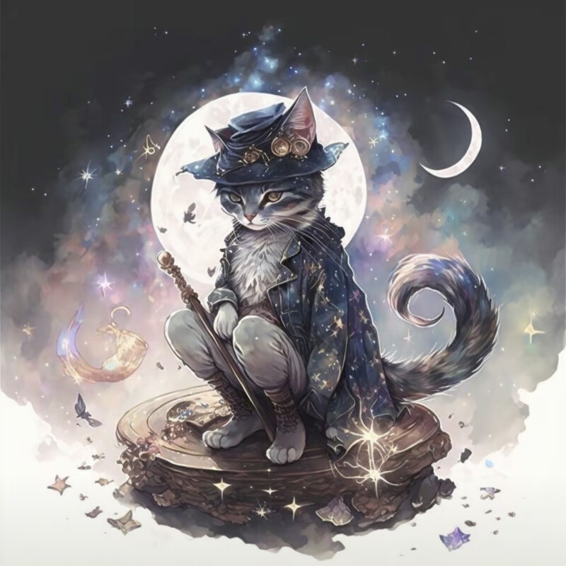 超酷魔法猫头像图片