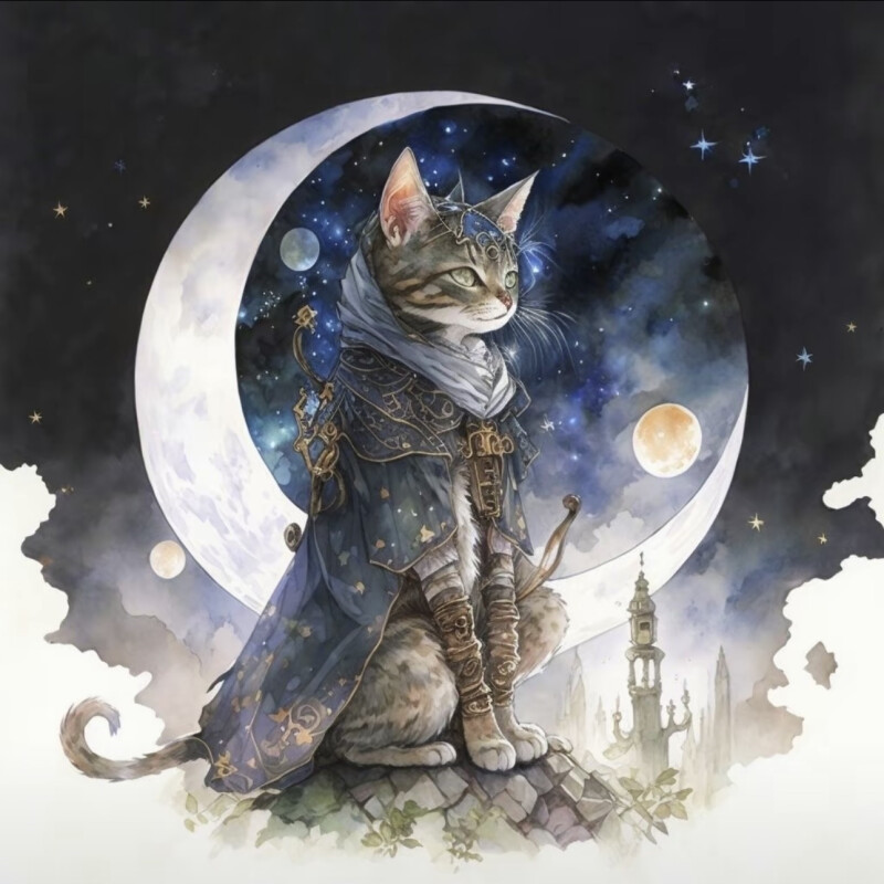 超酷魔法猫头像图片