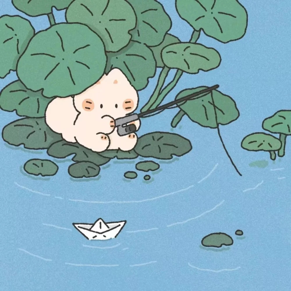 可爱治愈系插画猫咪头像图片