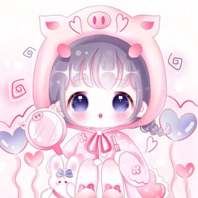 甜美少女可爱萌头像动漫