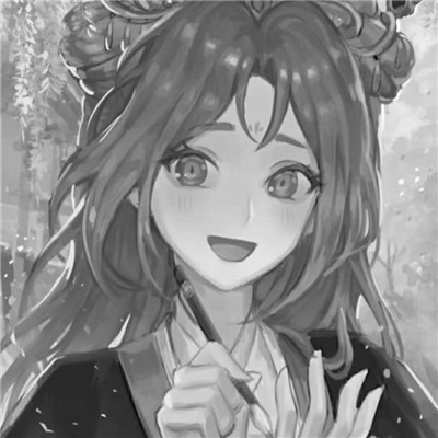 黑白古风动漫头像女
