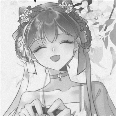 黑白古风动漫头像女