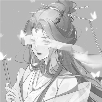 黑白古风动漫头像女
