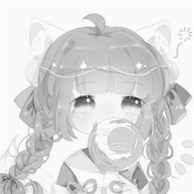 动漫古代女头像古风黑白