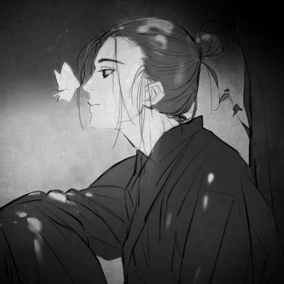 166张黑白古风优质动漫男生头像图片