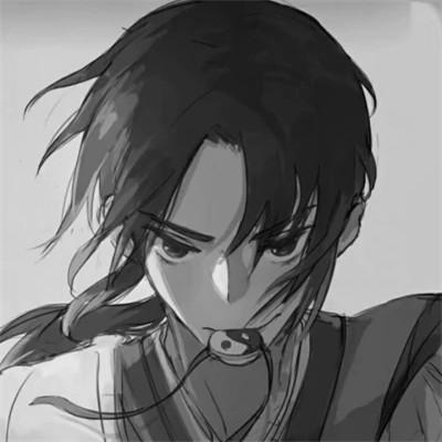 古风黑白男头像高冷动漫图片