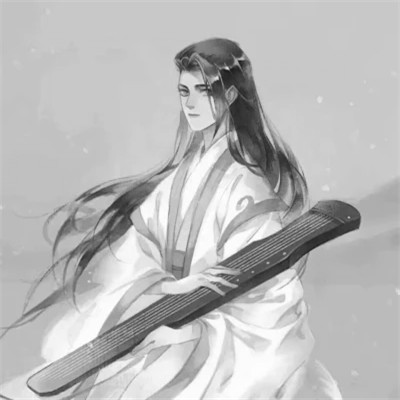 古风黑白男头像高冷动漫图片