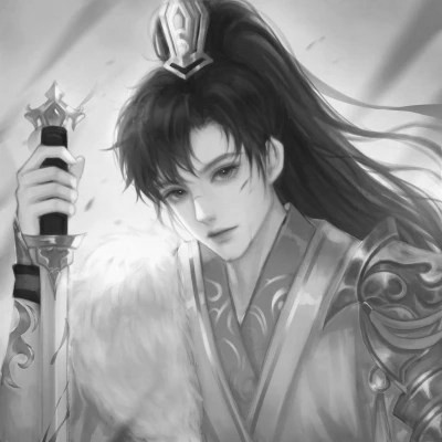 黑白好看的古风男头图片