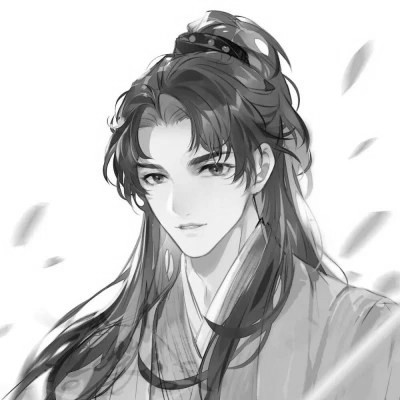 黑白好看的古风男头图片
