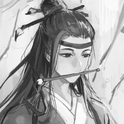 黑白好看的古风男头图片