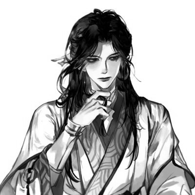 黑白好看的古风男头图片