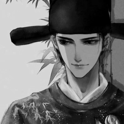 古风黑白男头动漫武侠