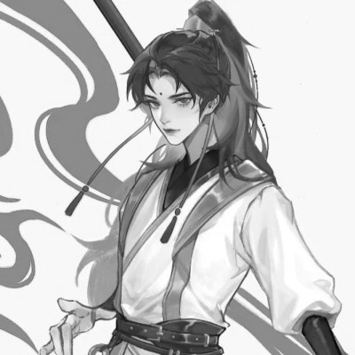 古风黑白男头动漫武侠