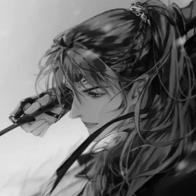 古风黑白男头动漫武侠