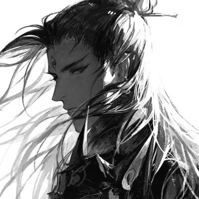 古风黑白男头动漫武侠