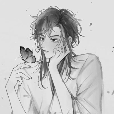 古风黑白男头动漫武侠