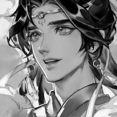 古风黑白男头动漫武侠