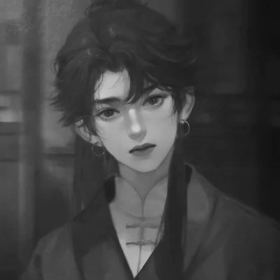古风黑白男头动漫武侠